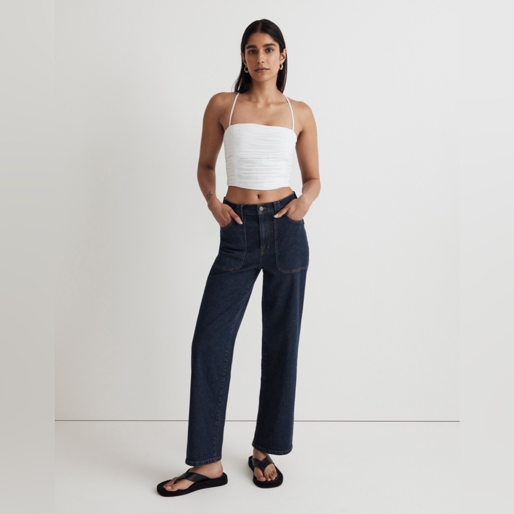 Madewell Women’s Poplin Crop Tube Top
